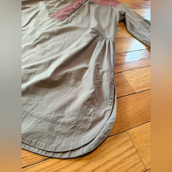 Roberta Roller Rabbit Brown/Pink Embroidered Cotton Shirt Dress Women’s Size S - Picture 11 of 16